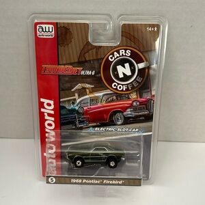 Auto World 1968 Pontiac Firebird Green ThunderJet Slot Car SC392 Cars N Coffee